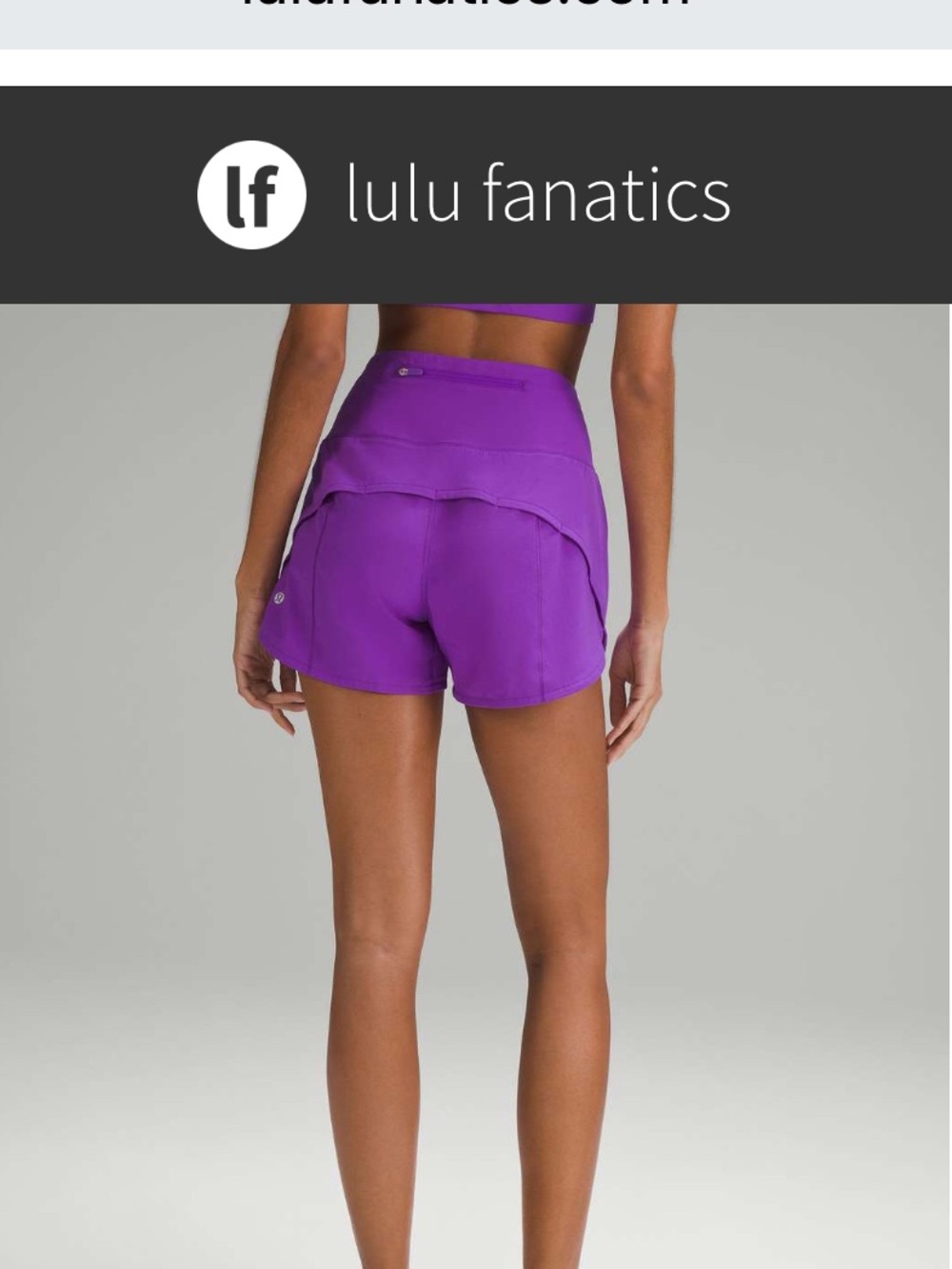 NWT Lululemon Speed Up High-Rise Lined Short 4" Sz 10 Long Atomic Purple